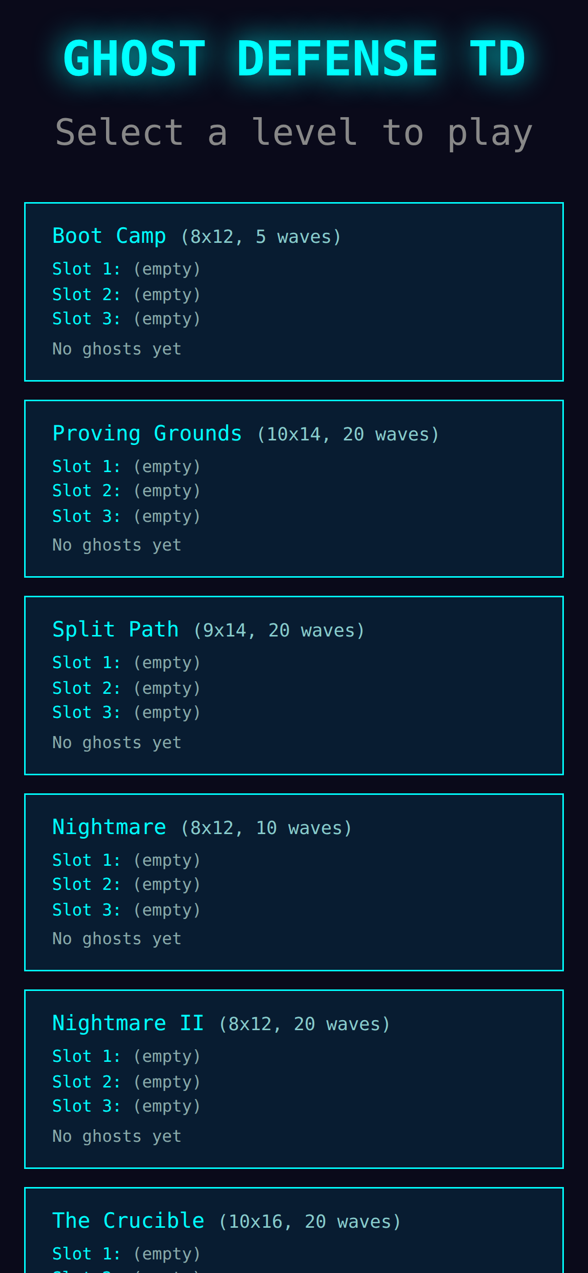 Level select on a phone